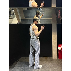 石墨灰解构美式健身运动微喇休闲裤ZK0666-P45，男装休闲裤，星座313A(原308A-2)