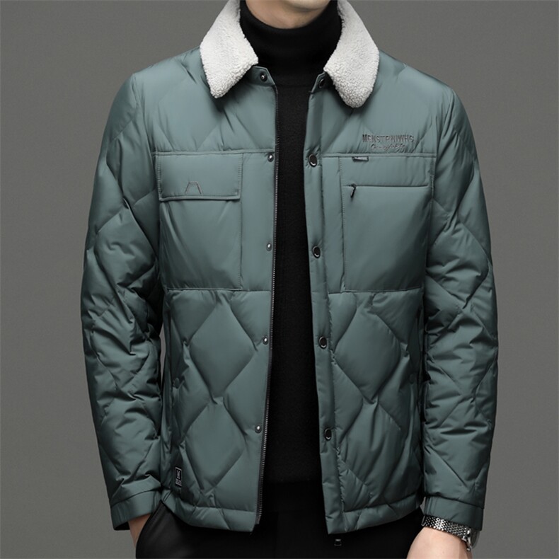 DF2293钱塘2020-2中年男士冬季厚款翻领商务休闲简约羽绒服P270图片