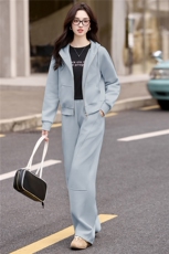 休闲运动女秋冬季2025新款气质减龄高级感短袖卫衣阔腿裤，女装套装/套裙，韩然一族