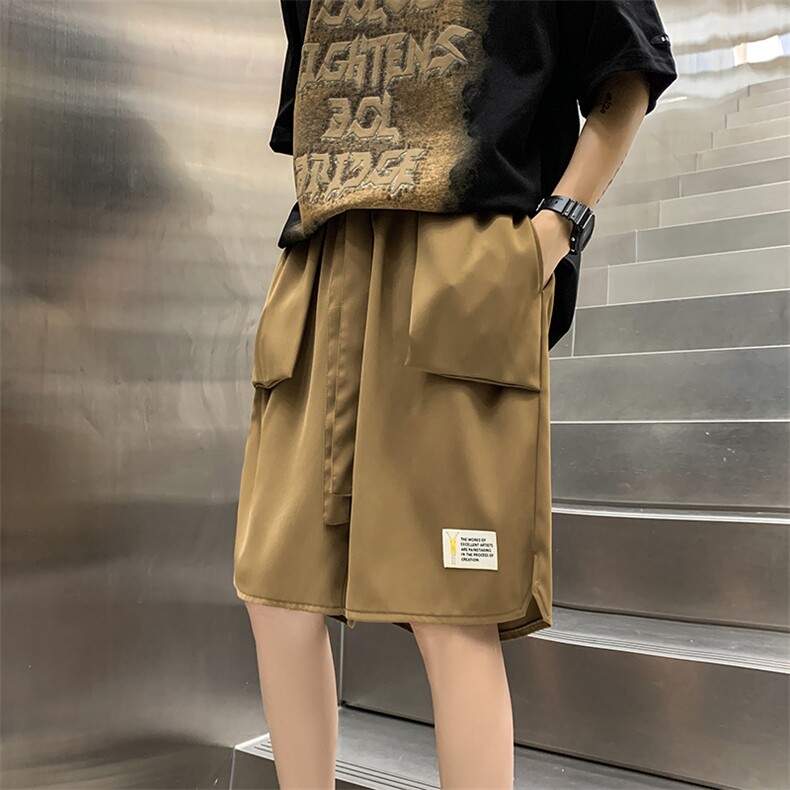 冰丝工装短裤男夏季薄款设计感小众宽松休闲五分裤子K12-P45控68,男装休闲裤,星座816A（原B366）