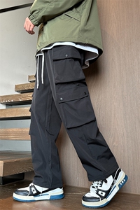 春款港风工装休闲裤宽松运动裤拖地裤束脚裤男KP867 P55图片
