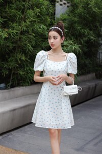 （现货）新款小碎花连衣裙，女装连衣裙，雅诗