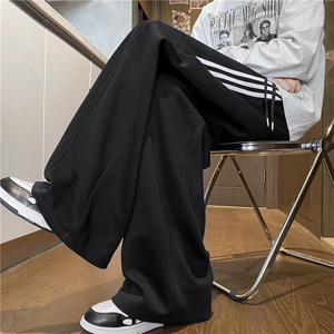 秋季新款美式条纹拼接设计感宽松休闲卫裤B315-K25499-特p40控78图片