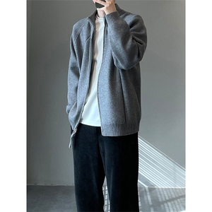 M03-P55男士毛衣潮流开衫外套冬季男装高端针织衫拉链休闲线衣图片