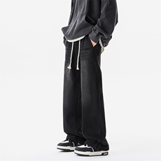 8XL-M美拉德阔腿格子裤宽松休闲长裤大码美式复古直筒裤KZ1932P55，男装牛仔裤，电商B238