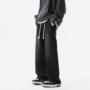 8XL-M美拉德阔腿格子裤宽松休闲长裤大码美式复古直筒裤KZ1932P55图片