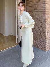 气质潮流两件套女2025秋季新款小香风时尚外套半身裙套装职业装，女装套装/套裙，霓裳依族