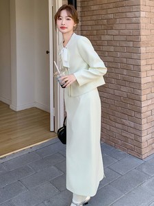 气质潮流两件套女2025秋季新款小香风时尚外套半身裙套装职业装图片