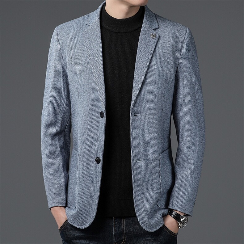 DZ62205钱塘2020-3冬季厚款商务休闲简约中年男士西服数据好P132图片