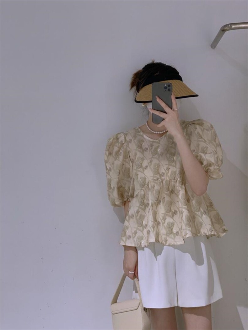 系带娃娃衫，其它，驿谷