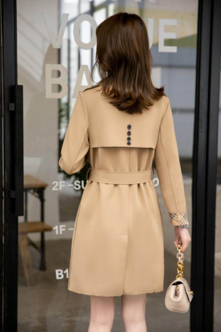 秋装新款上市、针织空气层拼格风衣M、、XL、XX、XXX，女装风衣，拉思维加丝