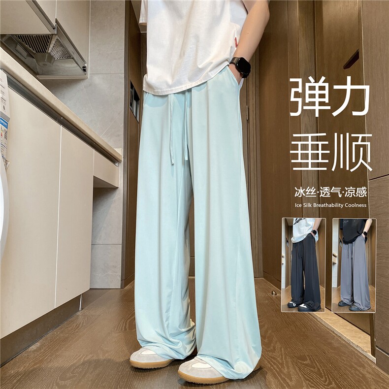 夏季新款冰丝凉感弹力舒适透气宽松休闲裤B315-K25787-特p30控58,男装休闲裤,电商B315