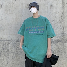 新款印花宽松版型短袖T恤A061-YJ6786-P40-控58，男装T恤，电商A061