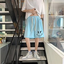 HD74190-P22华夫格短裤男大码宽松五分裤男直筒中裤，男装休闲裤，电商A040