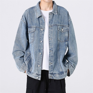 牛仔外套秋季青少年宽松休闲工装夹克学生XZ225-3-NZ769-P70控88图片