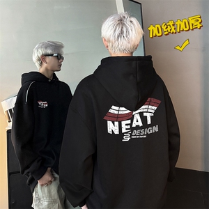 现货WY629-P45高克重磅连帽加绒卫衣男美式高街潮牌外套a图片