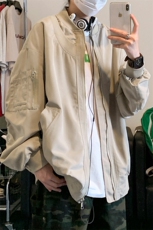 飞行员夹克男解构设计棒球领短外套男XH24-P70，男装夹克，电商B367