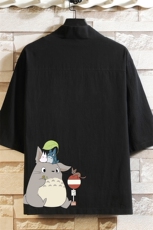 HF59152-P40风汉服男开衫外套七分袖道袍砖墙挂拍，男装民族服装，电商A040A