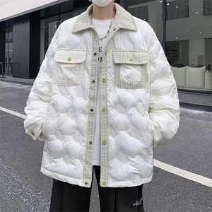 小香风棉服男冬季新款美式工装棉衣外套保暖宽松翻领棉袄 MY221图片