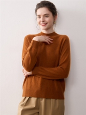 秋冬纯山羊绒衫女半高领七针加厚插肩针织打底衫套头毛衣宽松内搭，女装针织衫/毛衣，暖绒情旗舰店