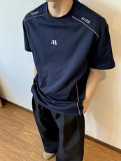 索罗娜短袖T恤男女夏季潮牌宽松设计感字母半袖运动休闲上衣特P28，男装T恤，电商C306-1