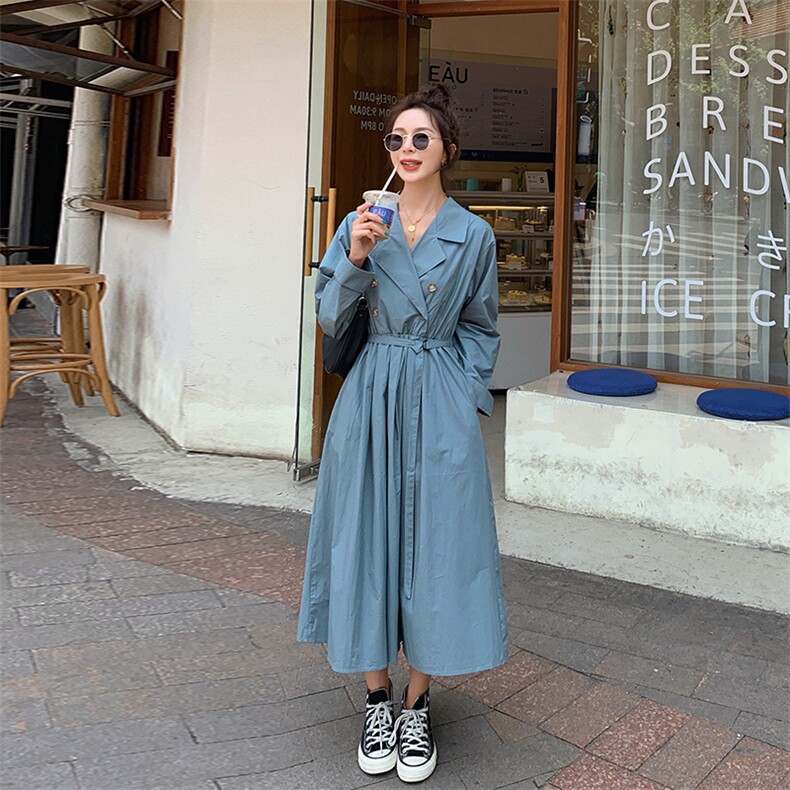 大货已出初秋法式优雅小风衣气质款连衣裙119-F064-P95K148，女装风衣，叁秋一裳