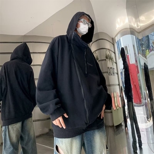 开衫连帽卫衣男生春秋季潮牌痞帅炸街美式复古青少年外套Q43/P58