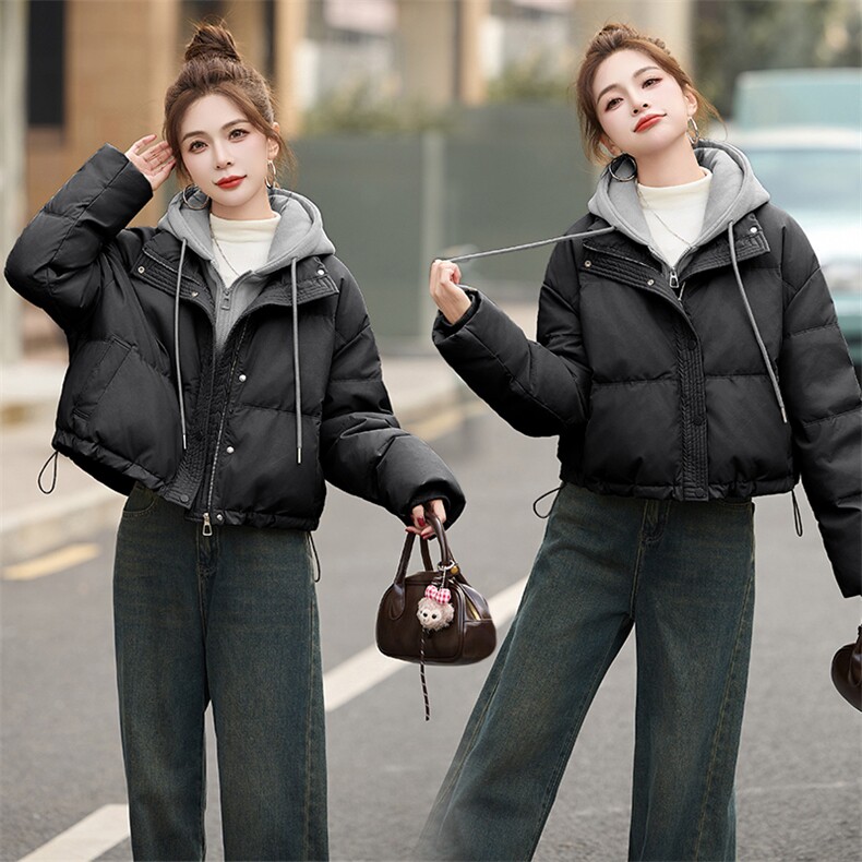 2024BAO款现货皮羽绒假两件,女装羽绒服,仟媚宠