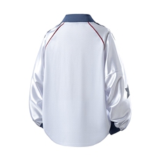 美式翻领POLO衫大码M-5XL插肩拼接V领球衣长袖T恤T78096P48控78，男装T恤，星座227-7