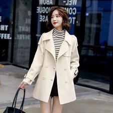2020冬季新款简约时尚优雅气质系带翻领毛呢外套，女装毛呢外套，浙宝281