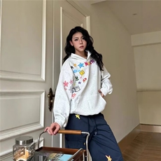 印花卫衣男女2025年春秋季韩版新款连帽宽松上衣打底衫港风潮流，男装T恤，星座506A