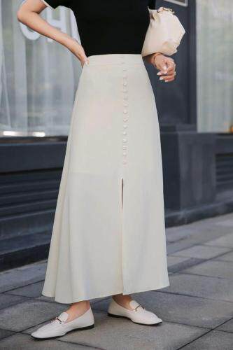 开叉A字裙，女装，盛歌玛