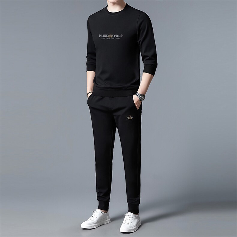 SA3032-2钱塘2020-2中青年男士冬季厚款时尚休闲简约卫衣套装P137,男装休闲套装,钱塘207-2