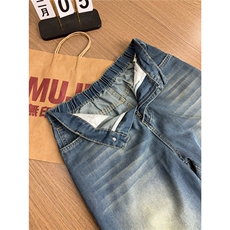 B221美式ins高街宽松直筒莱赛尔冰丝牛仔裤LK25489-特P40控78，男装牛仔裤，电商B221