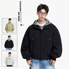 得物二开潮牌时尚立领百搭宽松夹克外套男2025秋新款JK1223-P88，男装夹克，星座1103-3