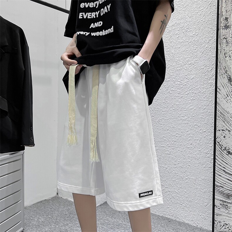 特批P21无差价夏季编织绳贴标卫裤男休闲大码宽松五分短裤DK28811,男装牛仔裤,电商A001