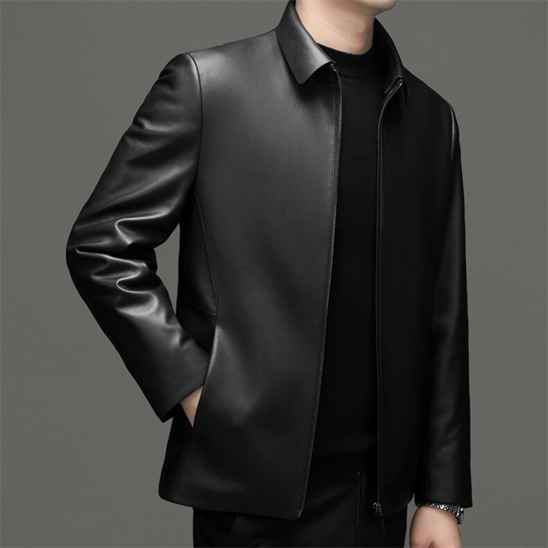 22111秋冬新款海宁真皮羽绒服男鹅绒服可脱卸内胆绵羊皮夹克P870,男装夹克,电商B360A（原721A）