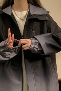 中性山系防水冲锋衣渐变色夹克男：聚酯纤维JK77088P85控128图片