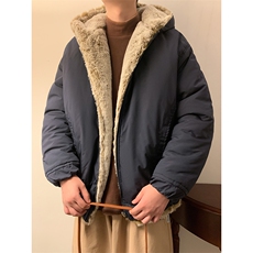秋冬棉衣外套加绒双面穿兔毛1016-1W107P138K168夹棉P158K188，男装棉衣，星座1016-1（原电商B408-1）