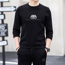 卫衣男春秋2023新款中青年男士圆领宽松百搭休闲运动外套男装新款图片