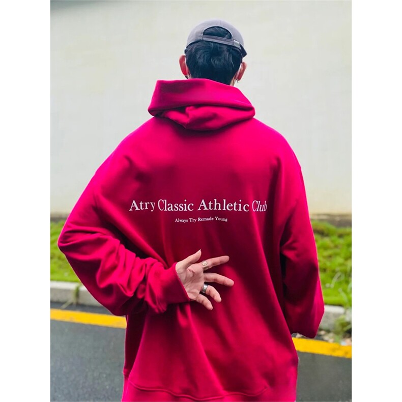 抖音得物高品质印花连帽卫衣秋冬装美式宽松连帽纯色卫衣ADL104,男装卫衣,电商A443