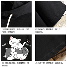 连帽短袖t恤男大码胖子带帽五分袖中袖砖墙挂拍LD54300-P45，男装T恤，电商A040A