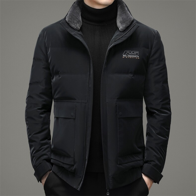 脱卸领羽绒服冬季中年男士休闲立领防寒服爸爸冬装YYYR6811-P295,男装羽绒服,电商B212（原钱塘6029）