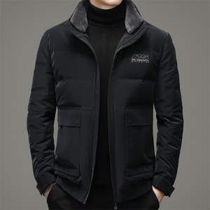 脱卸领羽绒服冬季中年男士休闲立领防寒服爸爸冬装YYYR6811-P295图片
