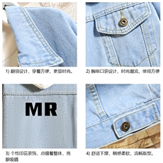 牛仔夹克男大码牛仔外套男茄克NJ77253-P60加绒款-P75，男装夹克，电商A040A