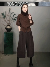 2025年秋季时尚百搭通勤简约休闲显瘦八分气球裤,女装休闲裤,湘姗,清河羊绒市场 2025年秋季时尚百搭通勤简约休闲显瘦八分气球裤,女装休闲裤,湘姗,清河羊绒市场