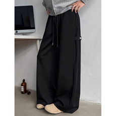 美式高街阔腿裤男oversize宽松直筒长裤感拖地休闲卫裤jr730p45，男装休闲裤，电商D315A