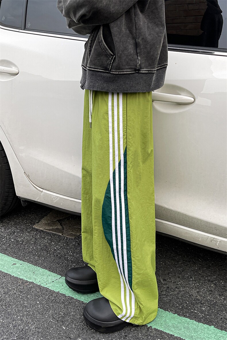 8XL-M加绒加厚条纹工装裤束脚休闲阔腿美式运动裤男K9116P58控78,男装休闲裤,电商D206-1