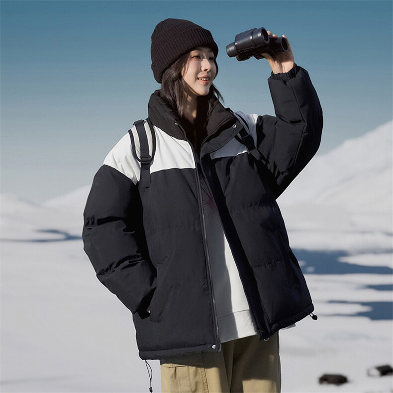 现货抖音得物品质拼接撞色三防加厚棉衣外套冬季立领棉服MY88888,男装棉衣,电商A486