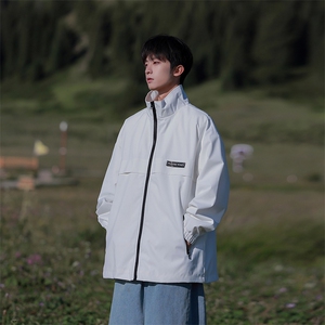 815A-MJ78622-58特 秋冬贴标立领服外套夹克潮牌冲锋衣服男图片